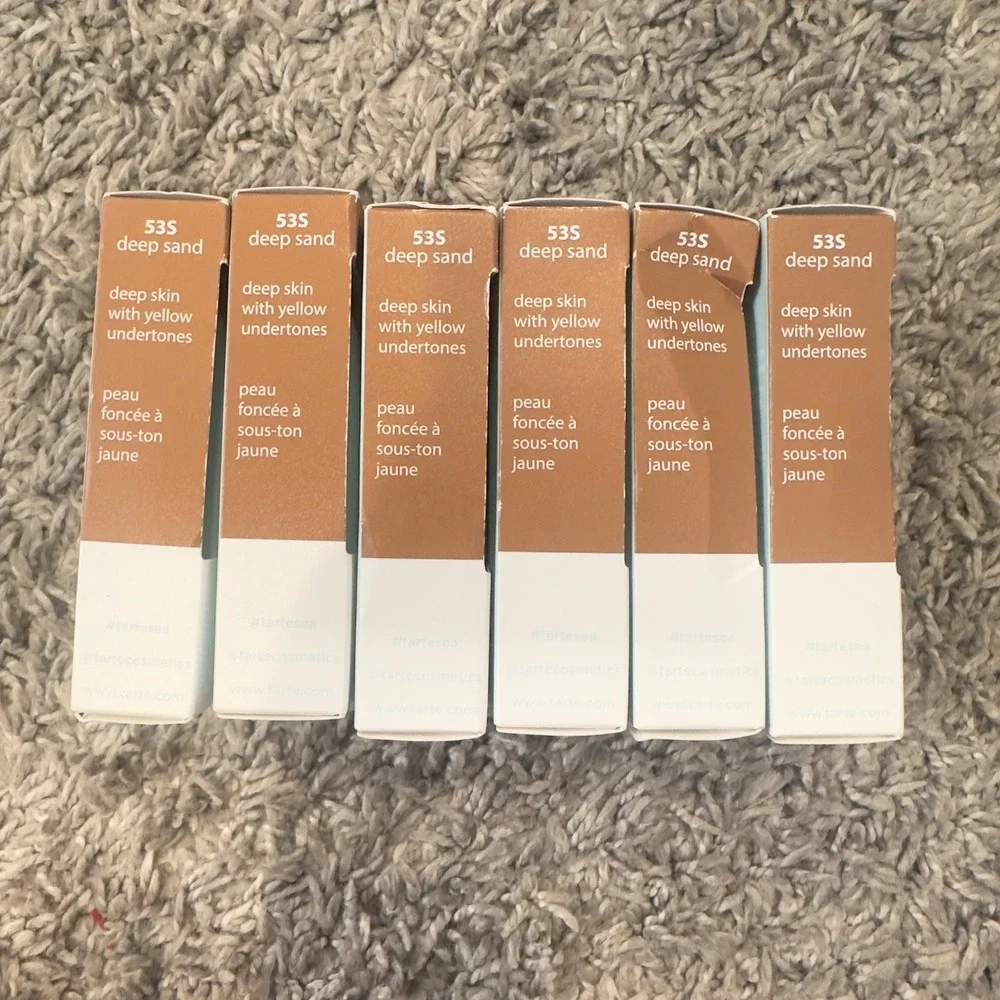 Lot of 6 MINI Tarte SEA Hydroflex Serum Foundation 53S Deep Sand 0.33oz New